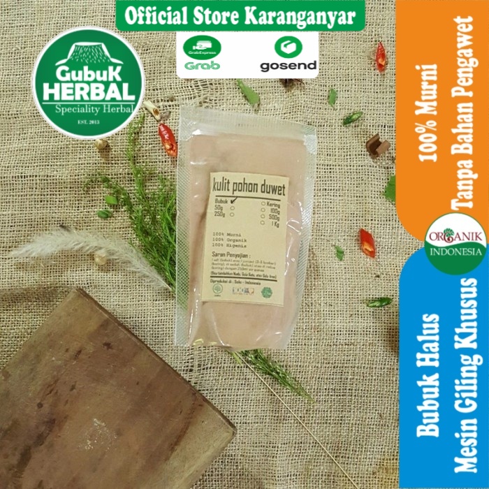 

BUBUK KULIT POHON DUWET 50 GRAM -Syzygium Cumini - HALUS - ASLI - TANPA CAMPURAN