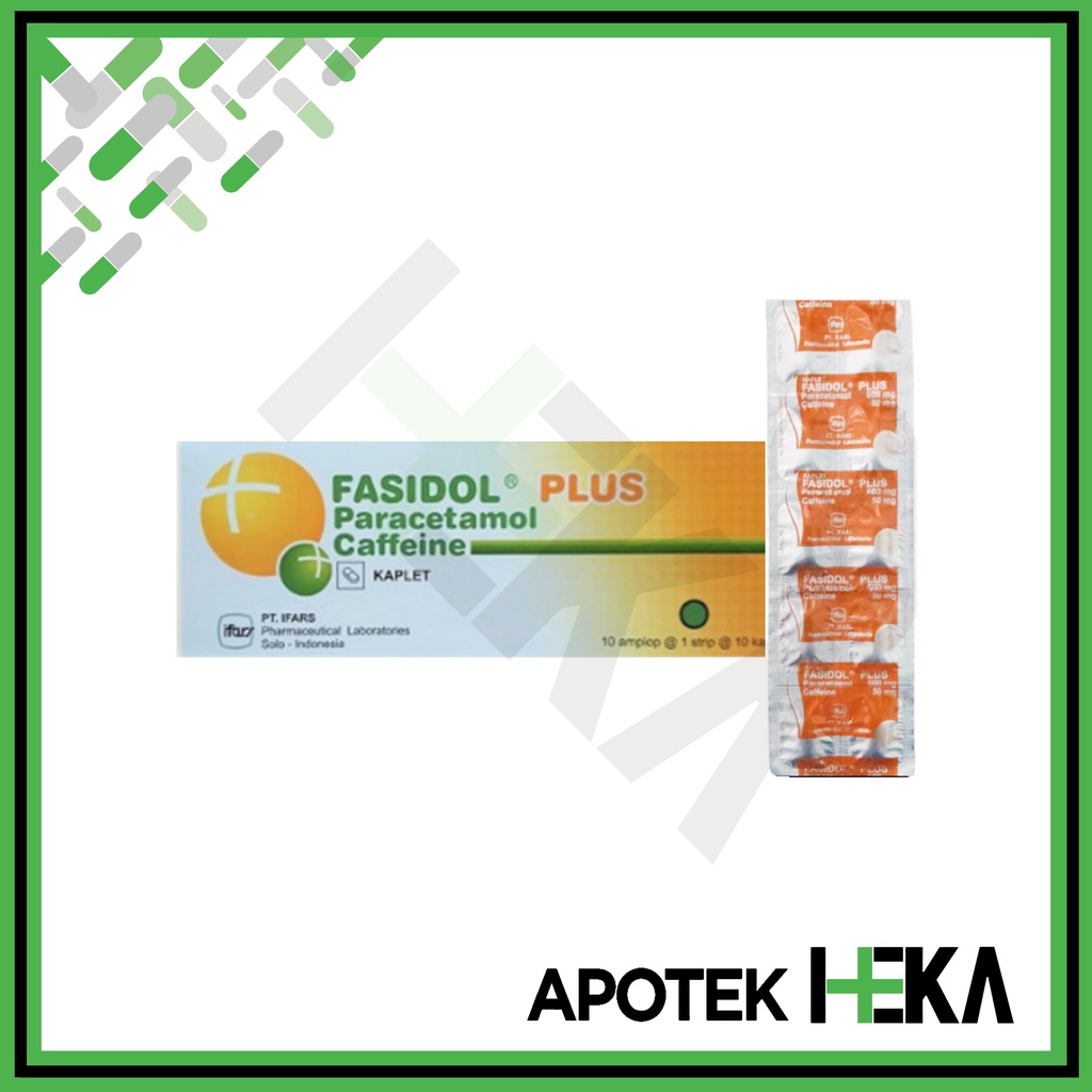 Fasidol Plus Paracetamol Caffeine Box isi 10x10 Tablet - Obat Demam (SEMARANG)