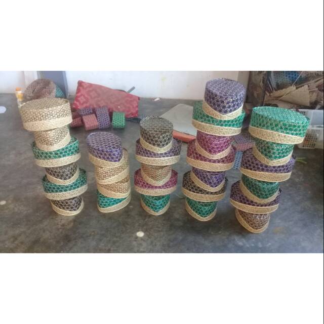 Grosir songkok anyaman bambu