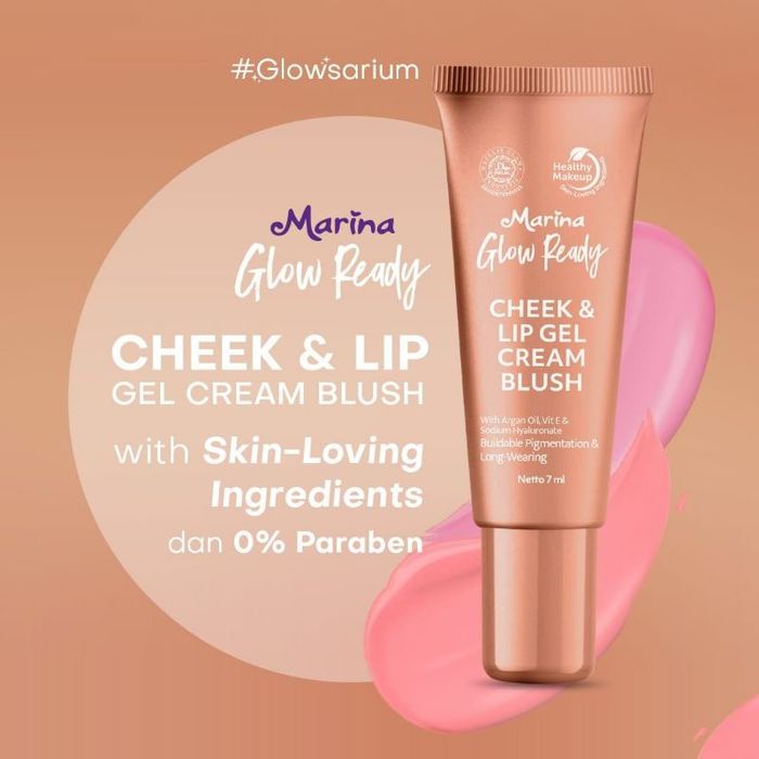 Marina Glow Ready Cheek &amp; Lip Gel Cream Blush 7ml