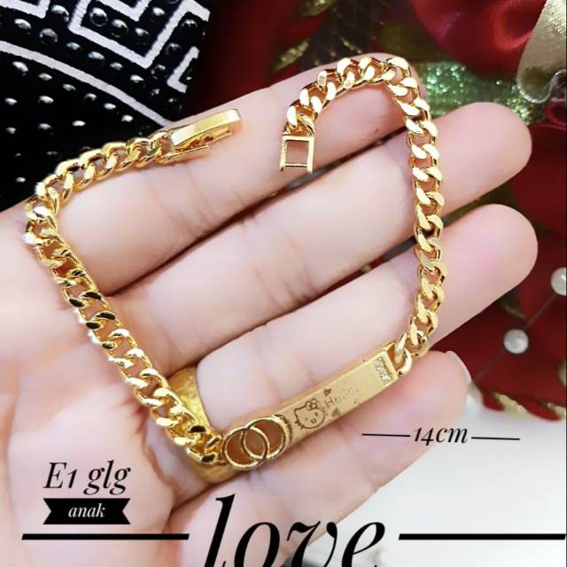 Xuping gelang anak lapis emas 18k 0922k