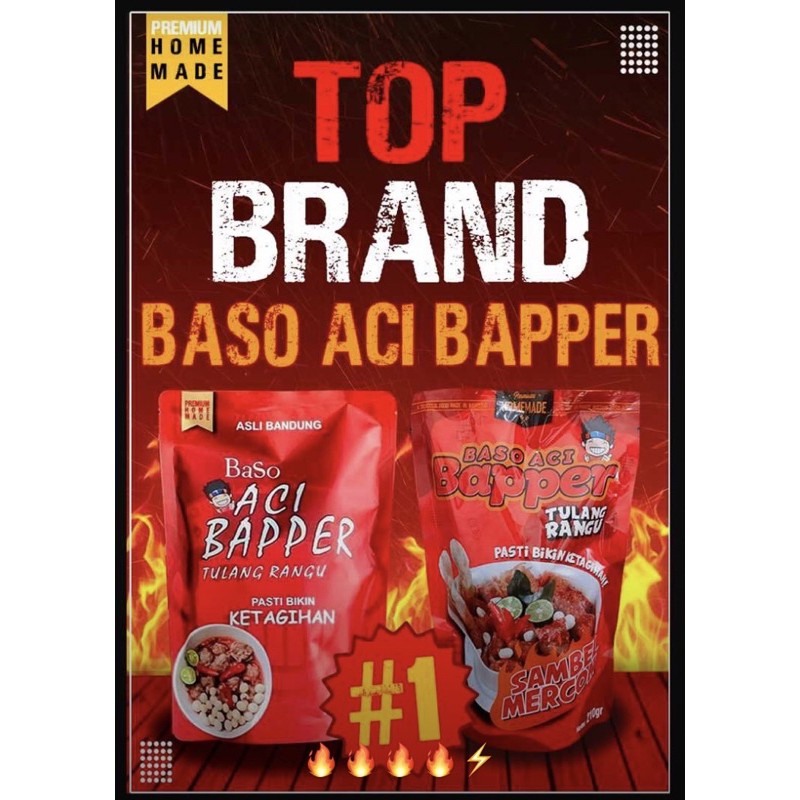 (READY STOCK) BASO ACI BAPPER SAMBEL MERCON BAPER | BAKSO TULANG RANGU SPICY PEDAS GILA NAMPOL PEDAS