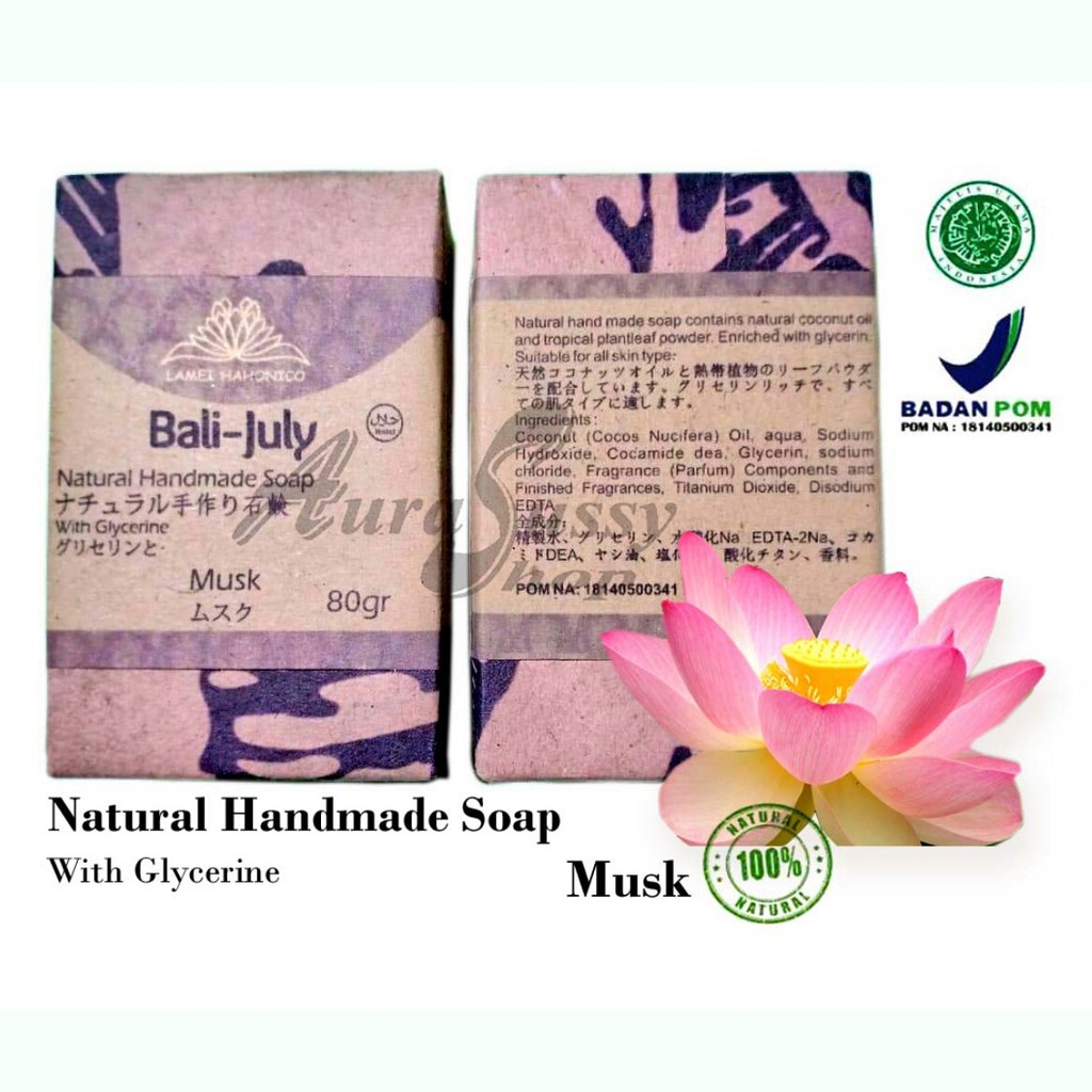 MUSK || BUNGA KASTURI NATURAL HANDMADE SOAP Sabun Spa BALI JULY
