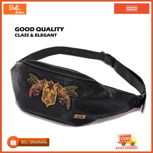 Anti Air Premium Laki Laki Canvas Punggung Shoulderbag N2Y8 Kekinian Dompet Polos Waterproof Kulit T