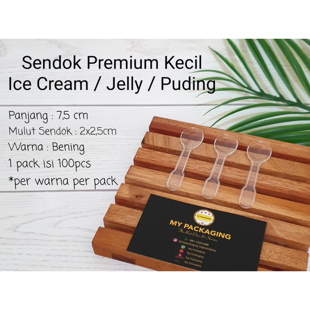 SENDOK ICE CREAM ISI 100 PCS  / SENDOK JELLY / SENDOK PUDING WARNA