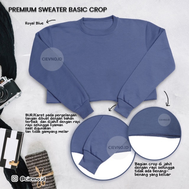 SWEATER CROP PREMIUM POLOS ALL SIZE &amp; BIG SIZE XL