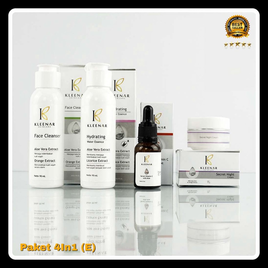 PAKET KECANTIKAN | KLEENAR SKINCARE 4 in 1 (E) | 100% AMAN dan ORIGINAL