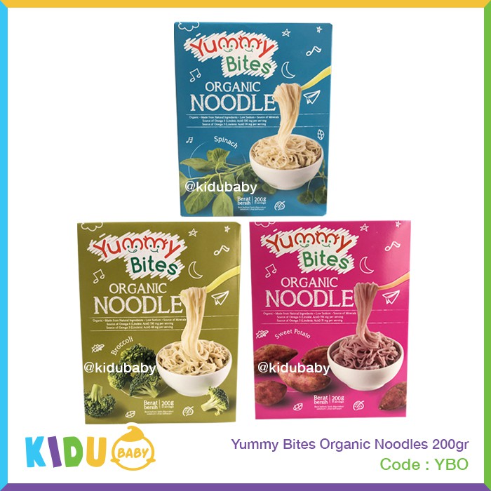 Yummy Bites Organic Noodles 200gr Kidu Baby