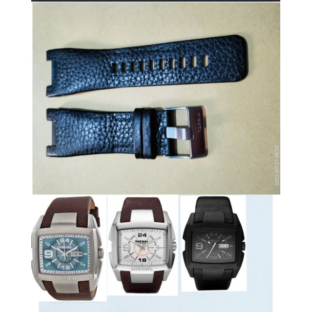 Strap Tali Asli Jam Tangan Diesel DZ-1216 Tali Kulit Diesel 1216 1273 4246
