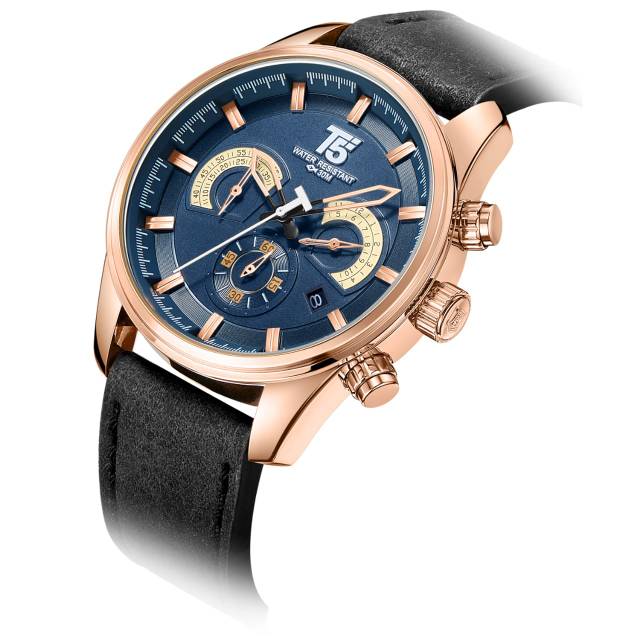 JAM TANGAN PRIA T5 ORIGINAL H3661 CHRONOGRAPH PLUSBOX PAPERBAG T5