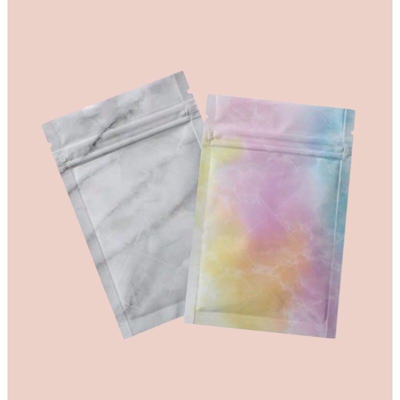 KEMASAN SACHET ZIPLOCK ALUMINIUM MARBEL WARNA