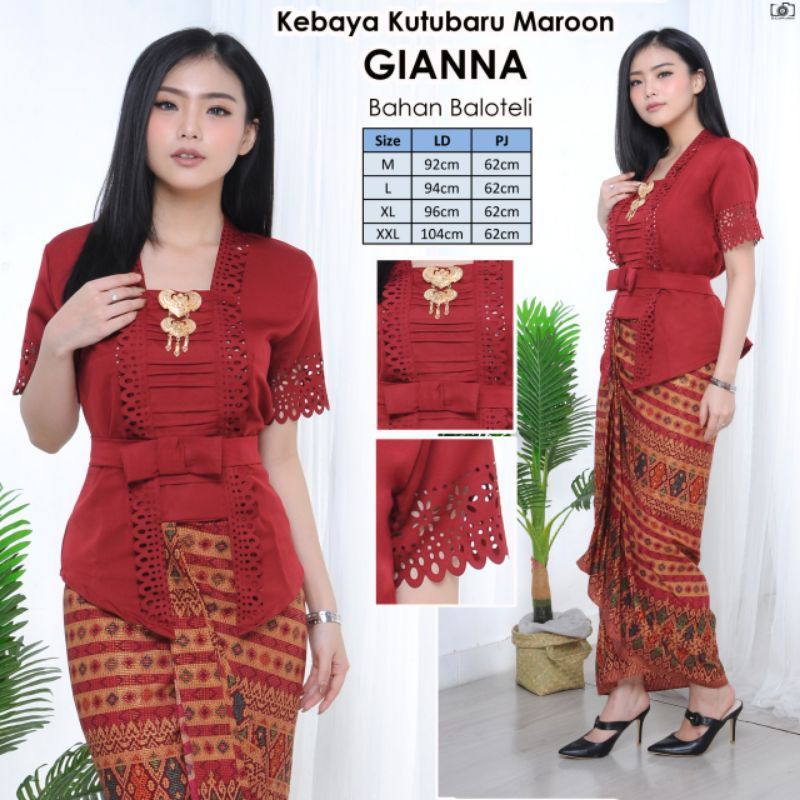 Atasan Kebaya Encim Modern Denaya Putih-4
