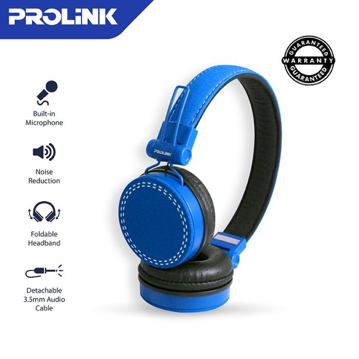 PROLiNK Corded Stereo headset Frolic PHC1003E solid bass travel friend