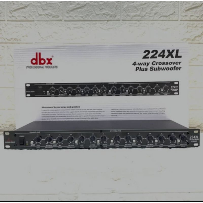 crossover dbx 224xl 4way stereo plus subwoofer
