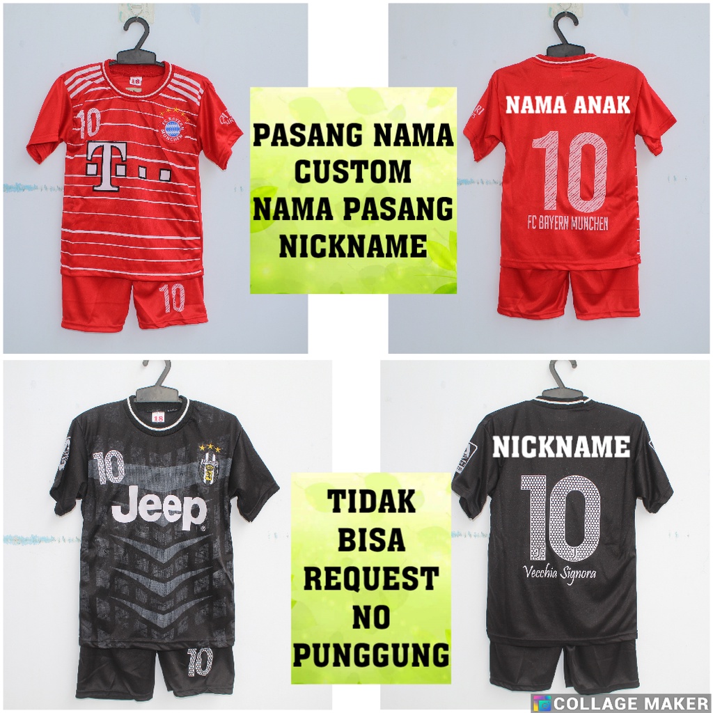 jersey baju bola anak setelan baju bola futsal bayern munchen/SETELAN BOLA ANAK