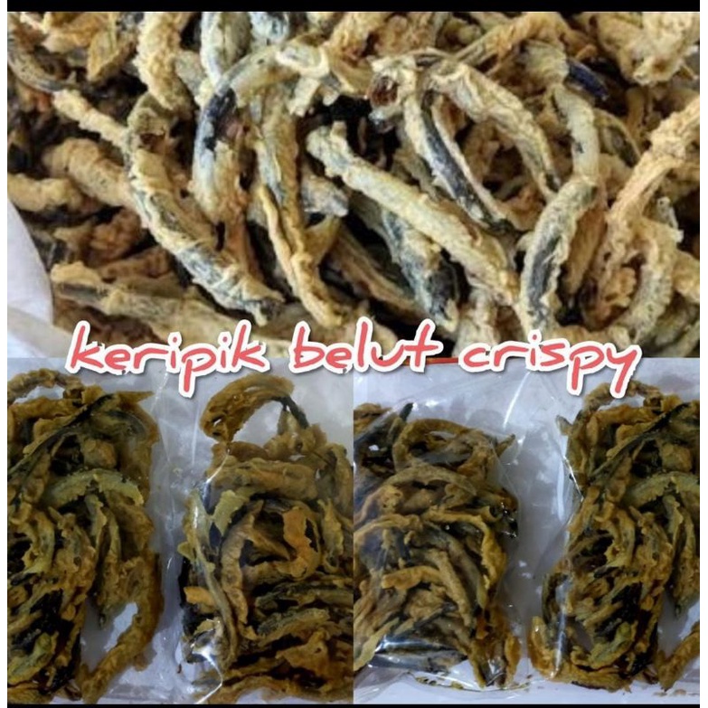 

Keripik belut Crispy premium 200 gram belut besar tidak amis kualitas premium