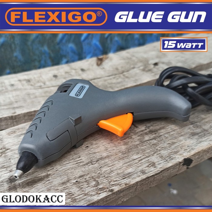 Glue Gun Ergonomic Pro, Alat Lem Tembak Flexigo 15 watt