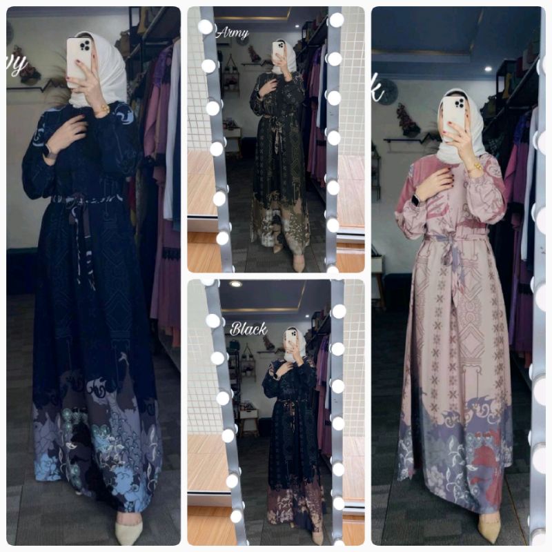 Gamis Maxmara Luxury - Gamis Prada Crepe Original Premium