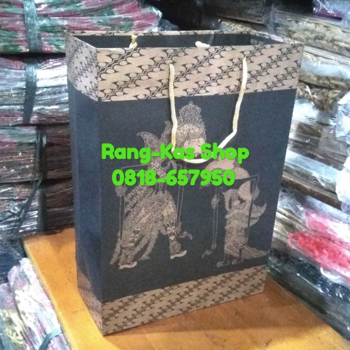 

(TERLARIS) Paper bag Batik Wayang Gold XL Eksklusif samson doff