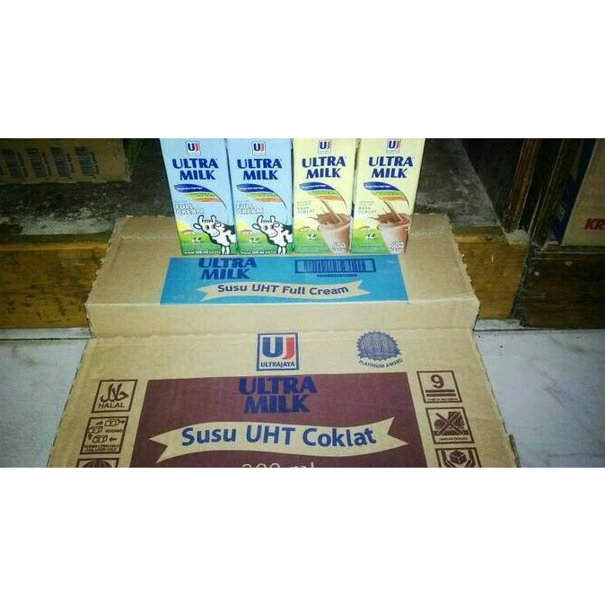 

(BISA COD) Susu UHT Ultra Milk 200 ml 1 Dus 24 Pcs - Full Cream Plain TERJAMIN Kode 212