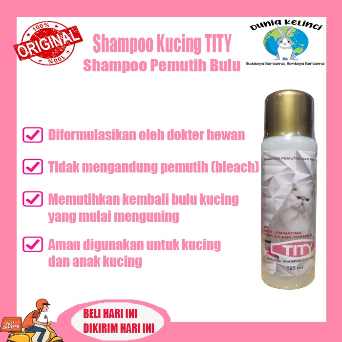 SHAMPOO KUCING PEMUTIH BULU TITY BERSIH WANGI SHAMPO