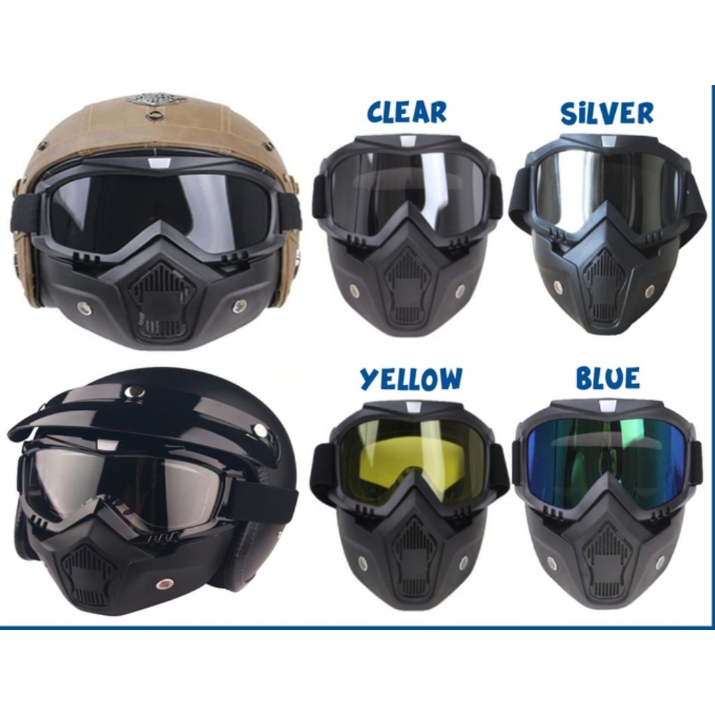 KACAMATA MOTOR RETRO MASKER HELM KACAMATA GOOGLES MASK