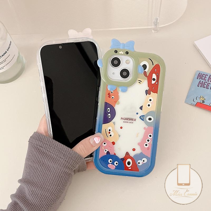 Soft Case Desain Kartun Monster Kecil 3D Untuk IPhone 11 XR 7 8 6 6S Plus 14 Plus 12 13 14 11 Pro MAX X XS MAX SE 2020