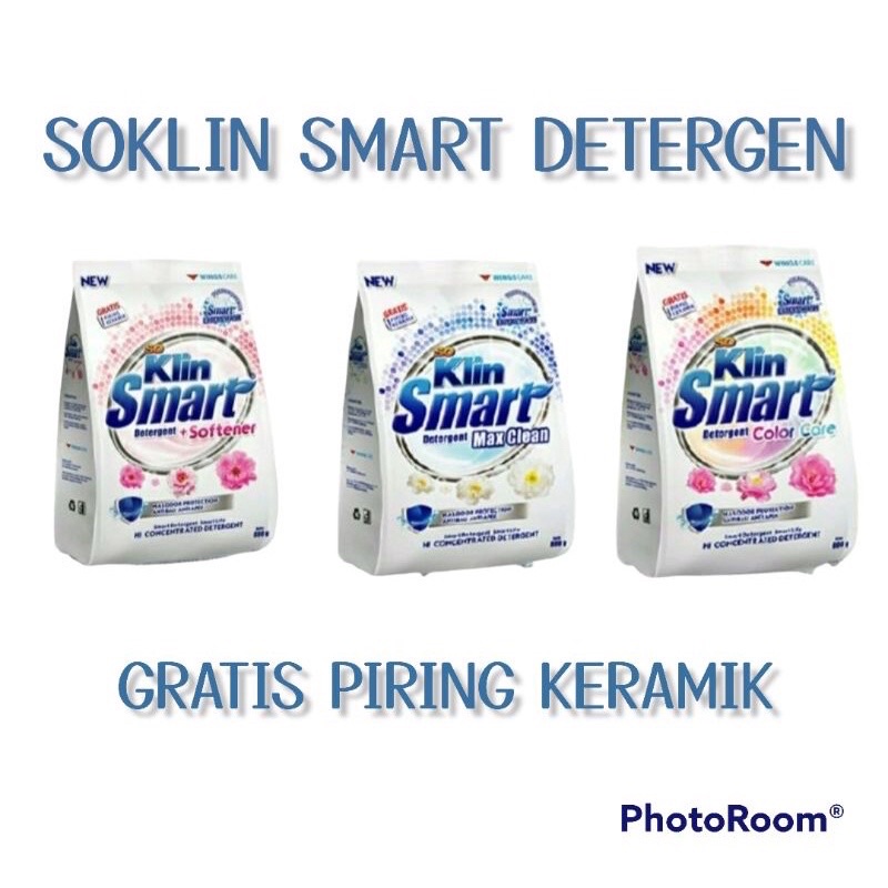 Soklin Smart Detergent Bubuk 725gr/Softener/White