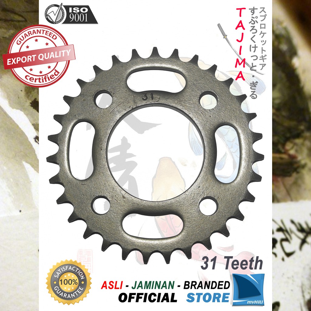 Gigi Tarik 30T ~ 39T HONDA GL Max, GL Pro, Mega Pro / New Gir Belakang - Rear Sprocket Gear TAJIMA