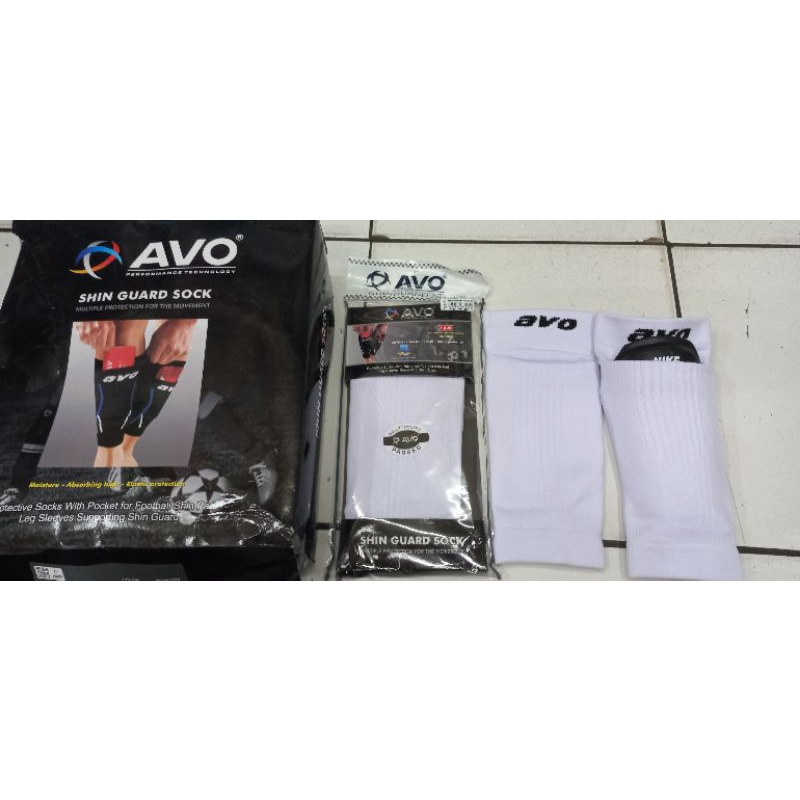 kaos kaki sambung avo original lengkap dengan tempat deker skin