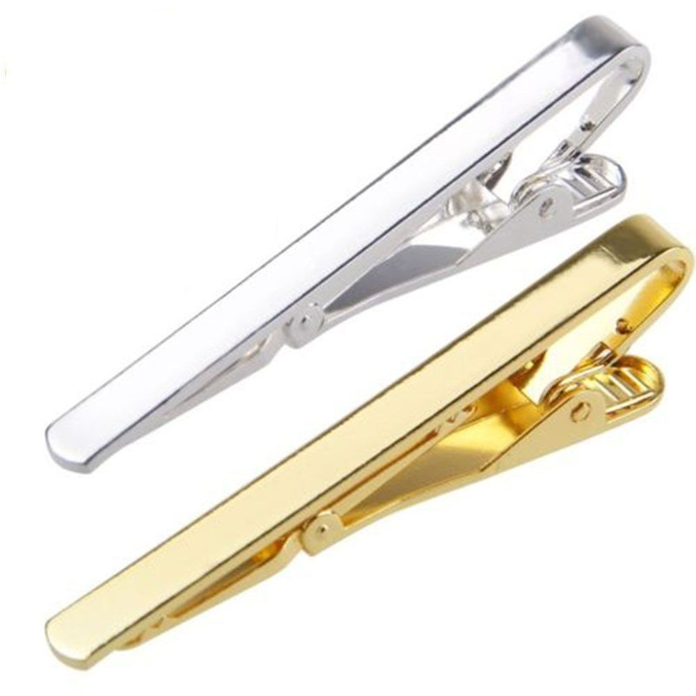 MXBEAUTY Fashion Metal Tie Clip Pin New Arrival Suit Clip Necktie Clasp Trendy Stainless Steel Silver Gold Toned Practical Hot Sale Simple for Men Gift/Multicolor