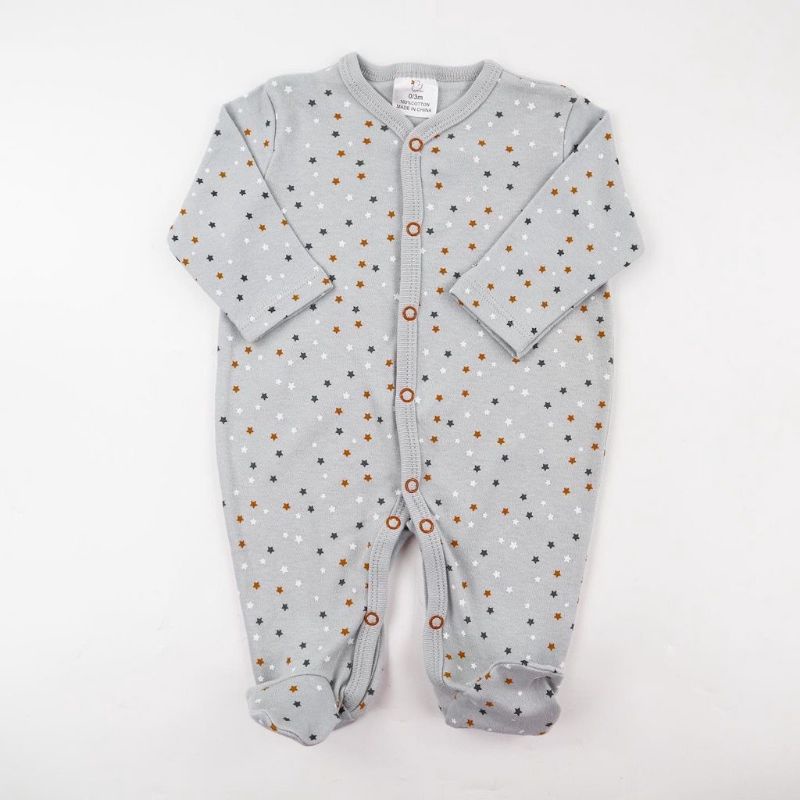 BABY K2 - Baby Sleepsuit Littleduck Isi 3 Pcs Motif Gajah Abu