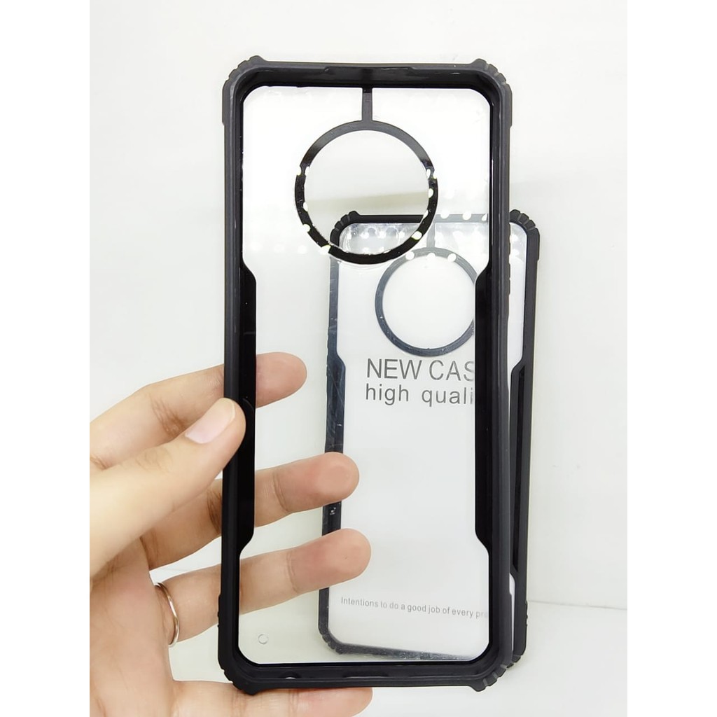 Anti Shocking Infinix Note 7 X690 6.95 Inch Hardcase List Hitam Acrylic Case