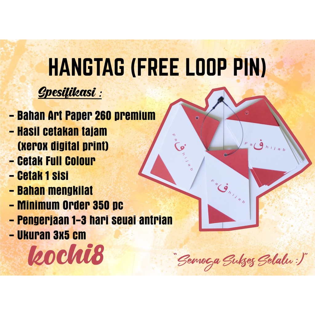 

HANG TAG / LABEL TAG / PRICE TAG MURAH BONUS TALI HANGTAG MINIM ORDER 350 PCS