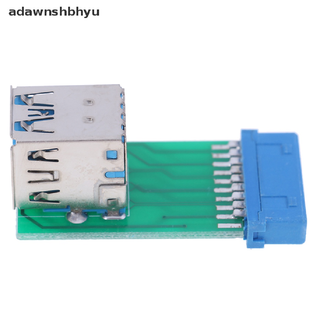 Header adawnshbhyu 1Pc Motherboard 20Pin Ke 2port USB 3.0 Type A Female Port HUB Adapter