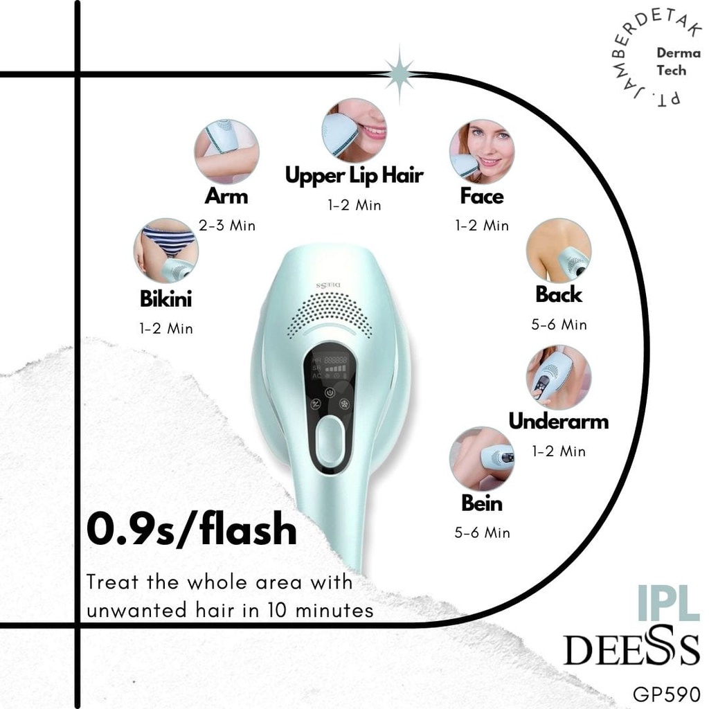 IPL DEESS GP590 ICE COLD UNLIMITED SHOOTS HAIR REMOVAL SKIN REJUVE ACNE TREATMENT DESS DEES