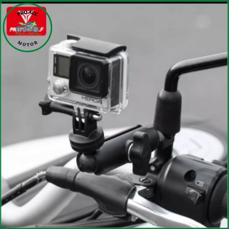 breket holder MOTOWOLF camera GO PRO motor dan sepeda (COD)