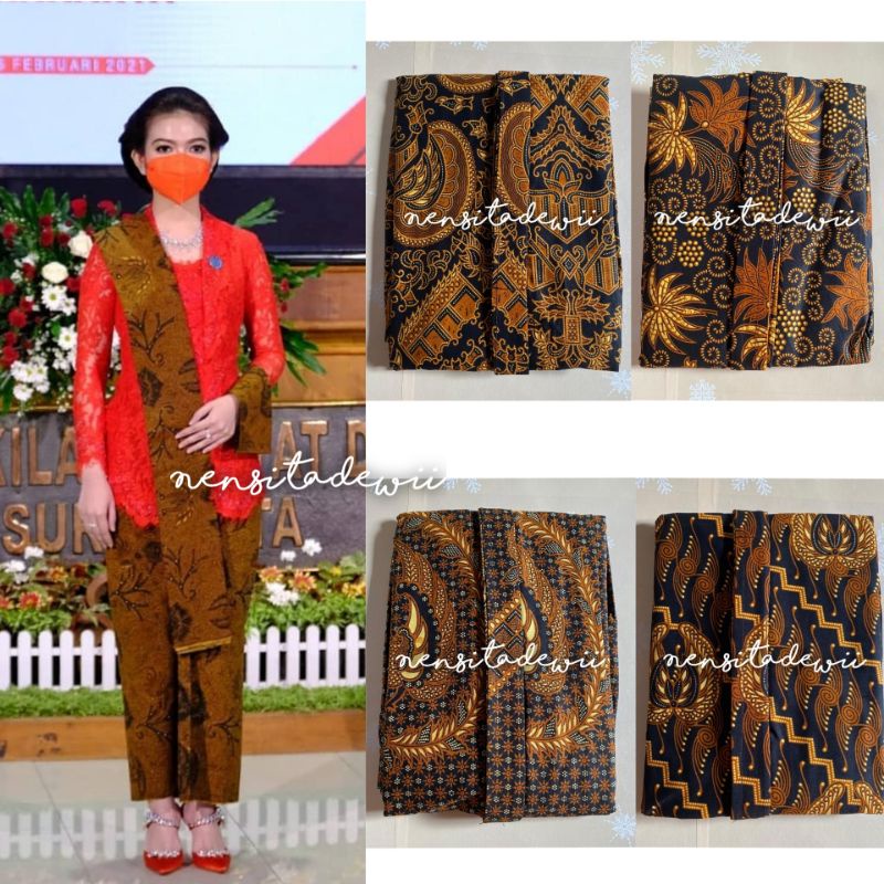 [1 Set] Jarik Instan + Selendang, Motif Sama