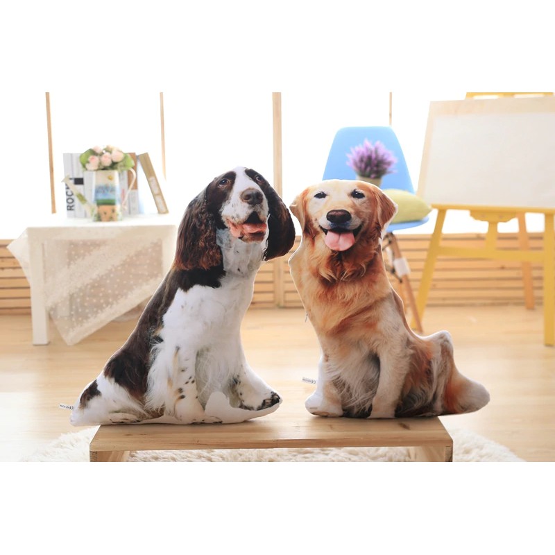 Bantal Headrest Motif Print 3d Muka Anjing Ukuran 50cm Shopee