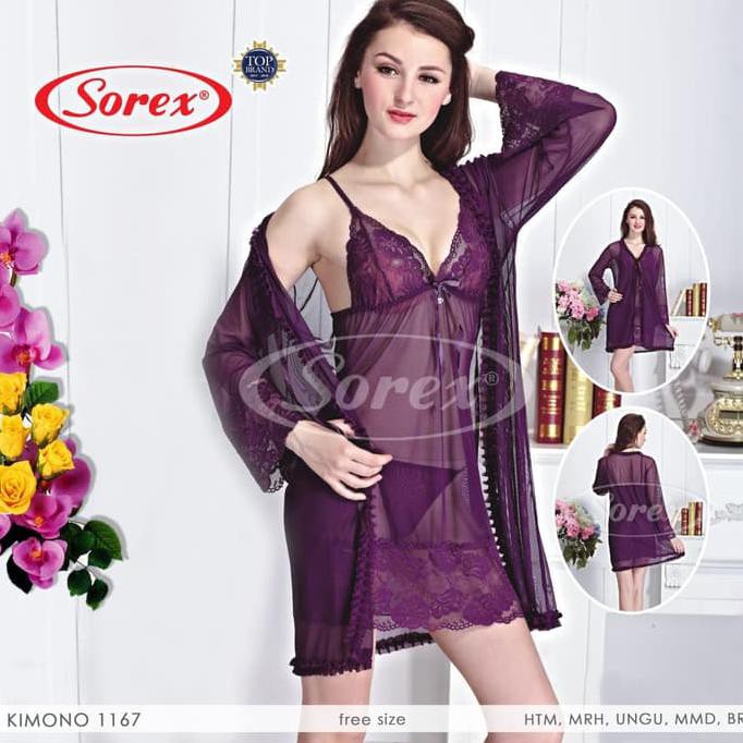 Kualitas Terbaik Lingerie kimono sorex art.1167 - Merah ON SALE