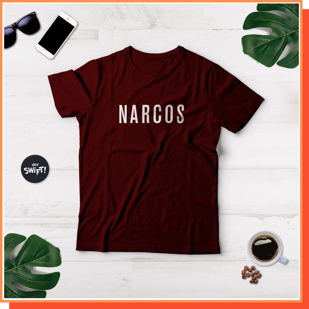KAOS TSHIRT BAJU DISTRO NARCOS SERIAL NETFLIX Combed 30S Distro Polos PRIA WANITA