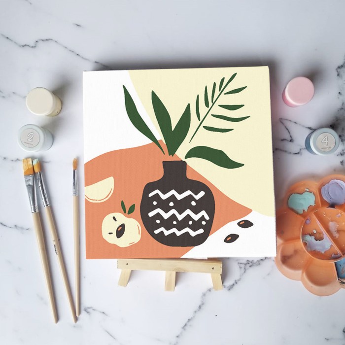 

(TERLARIS) Paint by number tanaman plant ver 3 canvas 20x20 cm - plant14, 15x15cm
