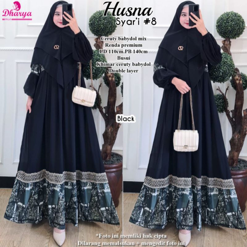 GAMIS DRESS SYARI CANTIK HUSNA SYAR'I #8