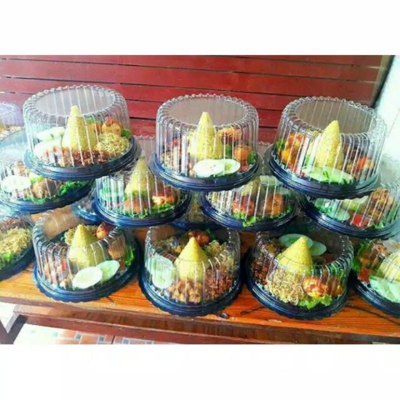 (ISI 10PCS - CT20 BIASA) Mika Tumpeng Mini D20 TANPA SEKAT/Mika Kue Tart/Box Tumpeng/Mika Bolu Bulat