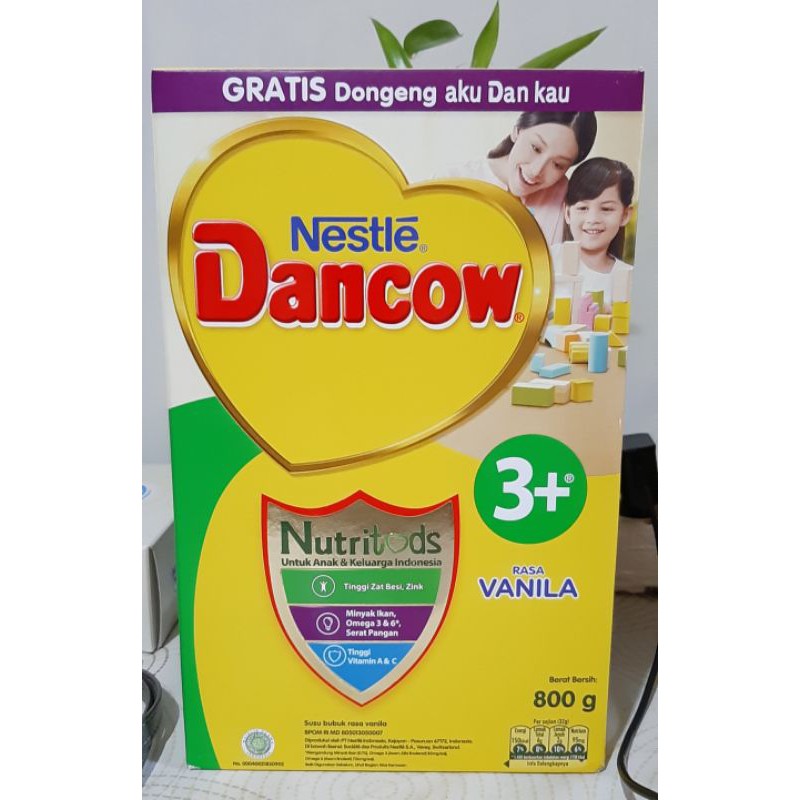 Dancow Vanilla 3+(1-3 tahun) 800 g GRATIS Dongeng Aku dan kau