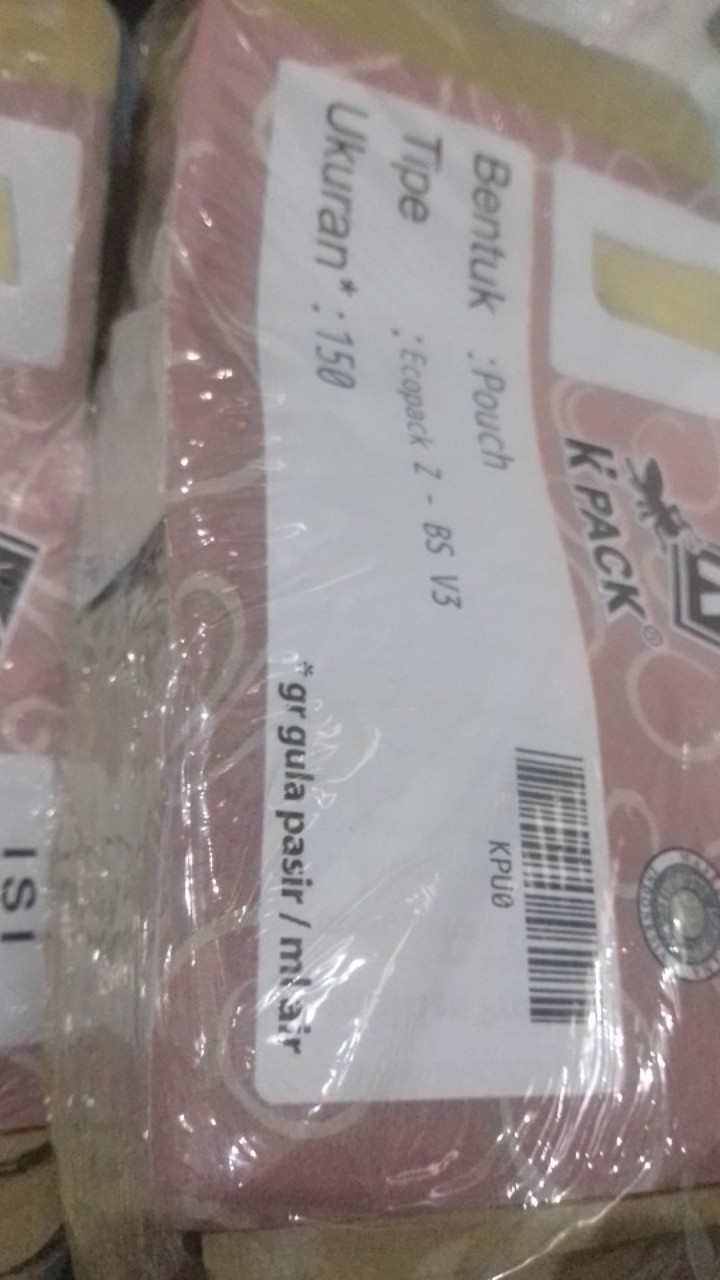 Kemasan Kopi Atau Teh, Standing Pouch Ecopack Litho Paper 150