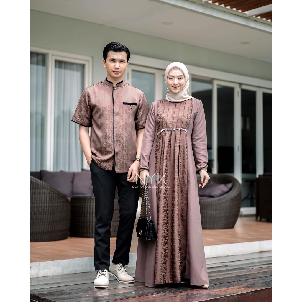 SARIMBIT GAMIS COUPLE ZIYA - COUPLE GAMIS MUSLIM KEKINIAN - GAMIS REMAJA MUSLIMAH - SET BAJU COUPLE LEBARAN - GAMIS BUSUI FIT XXL - COUPLE NAJMA MUSLIMAH