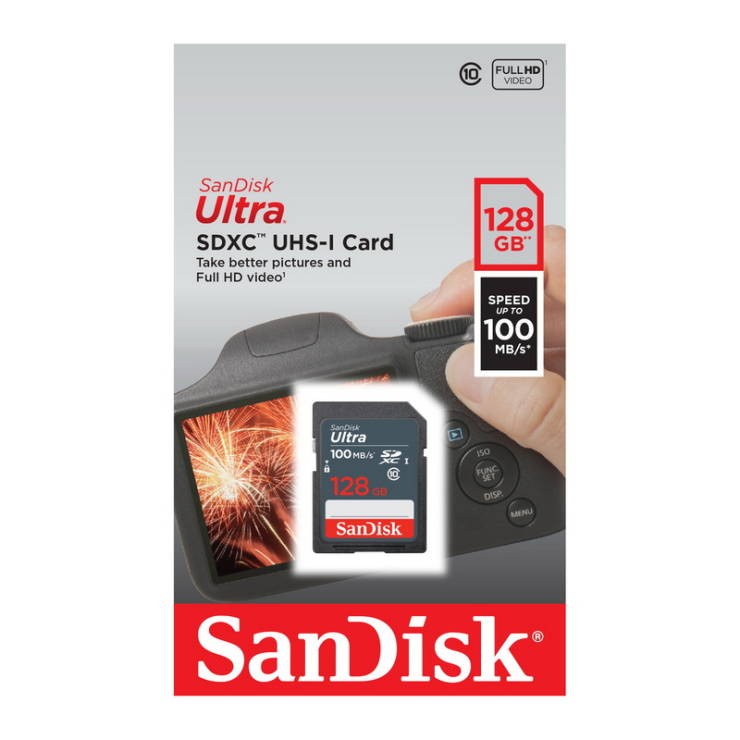 SD Card SanDisk Ultra SDXC 128GB 100MB/s Original