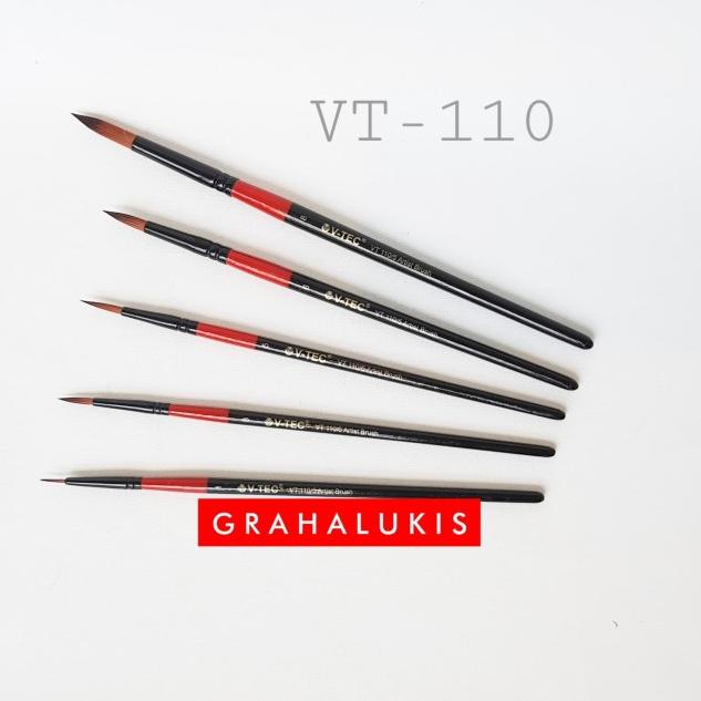 

V-Tec Round Brush VT-110 Set 5 / Kuas Lukis Set 5