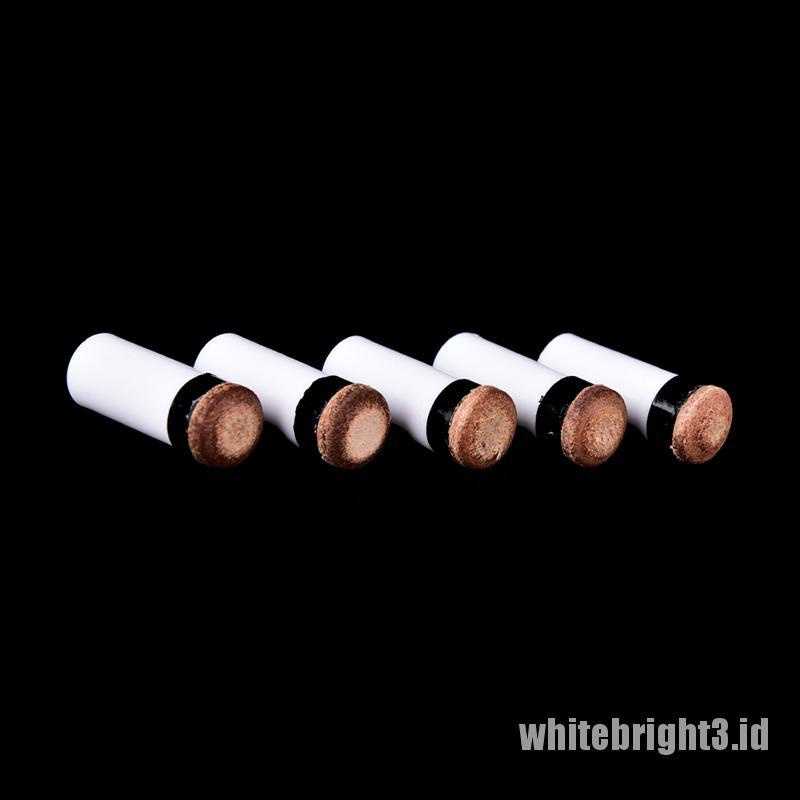 &lt; &lt; White &gt; &gt; 5 Pcs cue Stik Billiard Pengganti Ukuran 13mm + 5 Sekrup